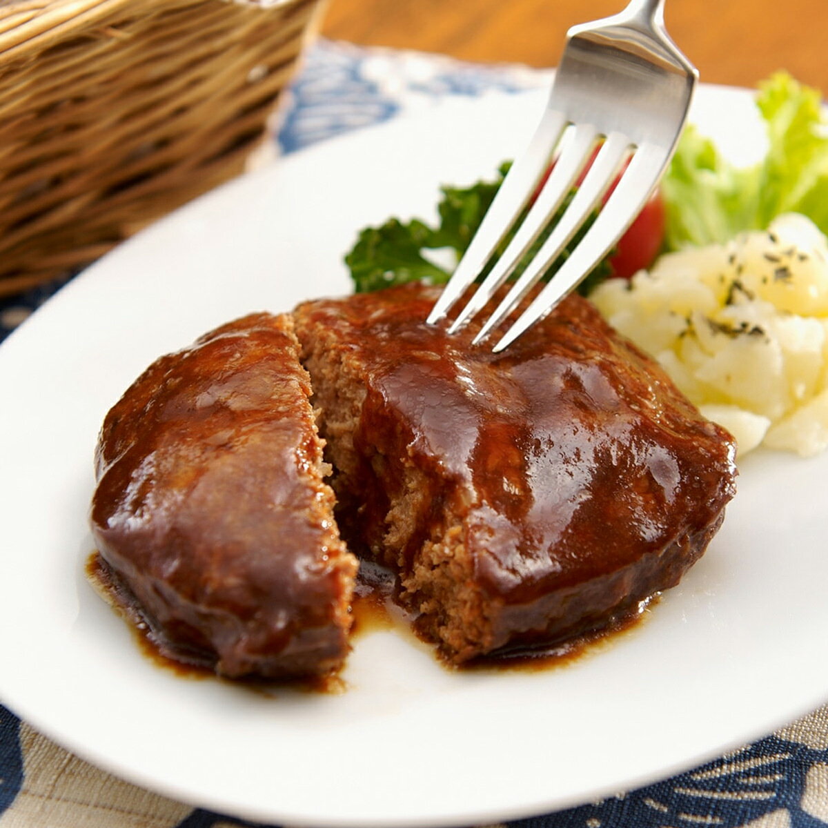 鎌倉ハム 富岡商会 煮込みハンバーグセット GL-KA ハンバーグ 肉惣菜 レンチン 温めるだけ 簡単調理 常温保存 ポスト投函便