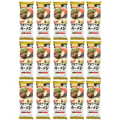 産直お取り寄せニッポンセレクト 田靡 濃厚とんこつ風ラーメン 2食替玉付き15セット ラーメン 麺類 インスタントラーメン ヴィーガン 動物性原料不使用 ビーガン 軽食 夜食 とんこつ風 濃厚 ショートタイプ ハーフサイズ 替玉付 画像2
