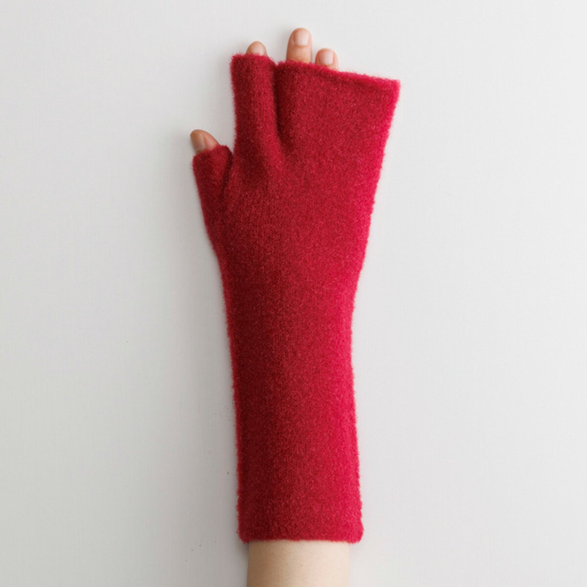 ORuKuBET 女性用 ソフトニットフィンガーレスグローブ 手袋 レディース スマホ対応 指なし 防寒 保温 寒さ対策 ポスト投函便