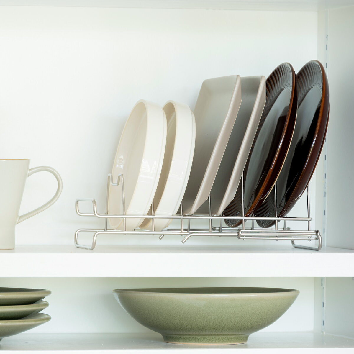 bws SELECTION すっきり暮らすディッシュラック 皿立て ステンレス 食器スタンド 燕三条 ラック【沖縄県・離島 配送不可】