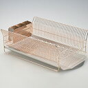 ■エントリーでポイント5倍■ 水切りラック 横置きタイプ ローズゴールド 台所用品 水切りかご ステンレス ラック スタンド 新潟県 三条 hanauta ハナウタ 水切りバスケット【沖縄県・離島 配送不可】