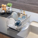 水切りラック コンパクト 縦置きタイプ シルバー 台所用品 水切りかご ステンレス スタンド 新潟 三条 hanauta ハナウタ 水切りバスケット【沖縄県・離...