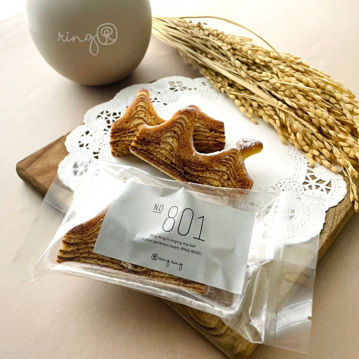 米粉 ハード バームクーヘン プレーン 24個入 スイーツ 個包装 バウムクーヘン お取り寄せ 洋菓子 グルテンフリー 北海道産米粉使用