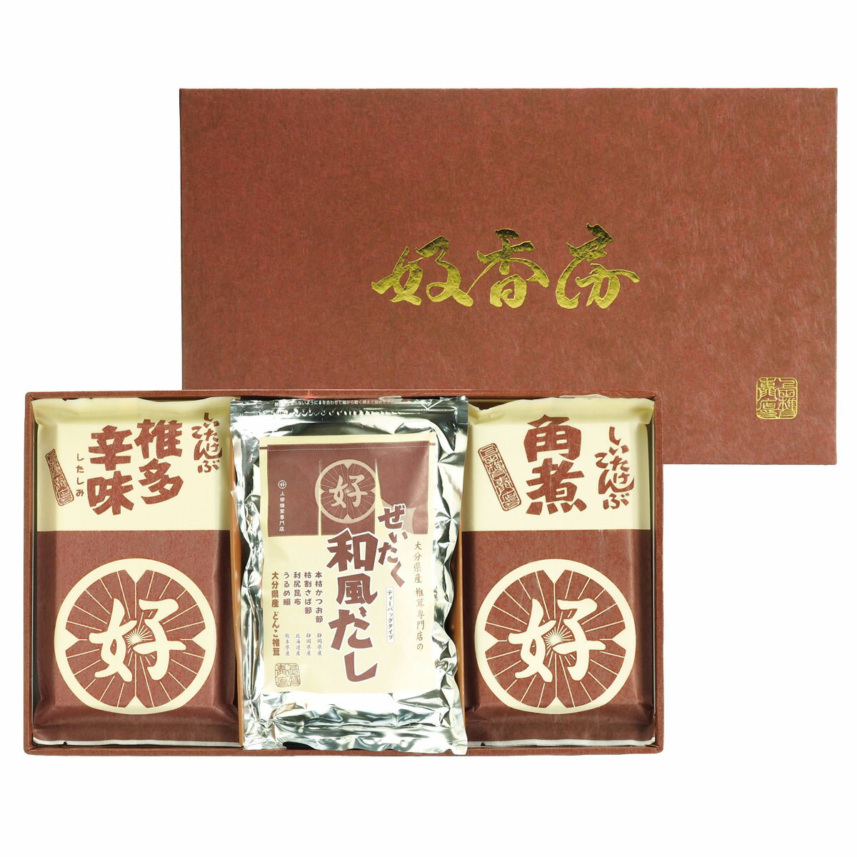 大分県産 椎茸こんぶ 佃煮 2種 和風だし 詰め合わせ つくだ煮 出汁 お取り寄せ 大分 椎茸こんぶ角煮 椎多辛味 ぜいたく和風だし どんこ椎茸 出汁パック