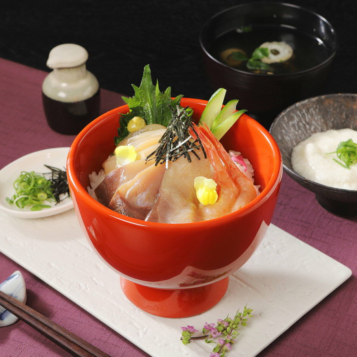 石川 加賀屋 監修 海鮮づけ椀の具 4人前 海鮮丼の具 冷凍 海鮮漬け丼 セット ご飯にのせるだけ