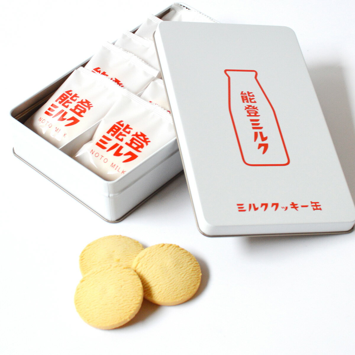 能登ミルク 缶入クッキー ミルク 2缶 スイーツ 個包装 焼菓子 洋菓子 おやつ お茶請け