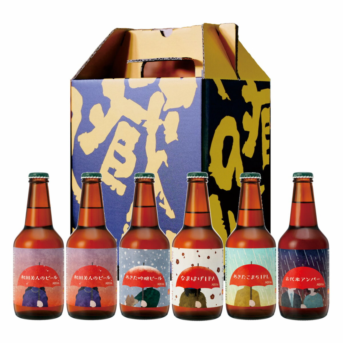 楽天産直お取り寄せニッポンセレクトクラフトビール 飲み比べ 秋田あくらビール ギフトセット 5種計6本 なまはげIPA ほか ビール 詰め合わせ 地ビール 国産 アルコール飲料