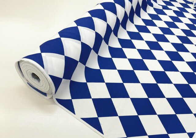 卸売り　アムンゼンダイヤ柄　300-b　青　激安一反22,000円（税込） A品 在庫限り お買い得 布 生地 1本売り 服地 衣裳 コスプレ 事業主用 アパレル 学園祭 体育際 文化祭 イベント
