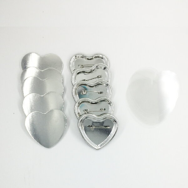 缶バッチ マシーン 用 パーツ 部品 ハート 型 Zピン ( フックピン ) 100 個 業務用 大容量 卸値 パック..