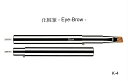 化粧筆 メイクブラシ 送料無料 熊野化粧筆 アイブローブラシ ナナメ K-4 熊野 竹宝堂 その1