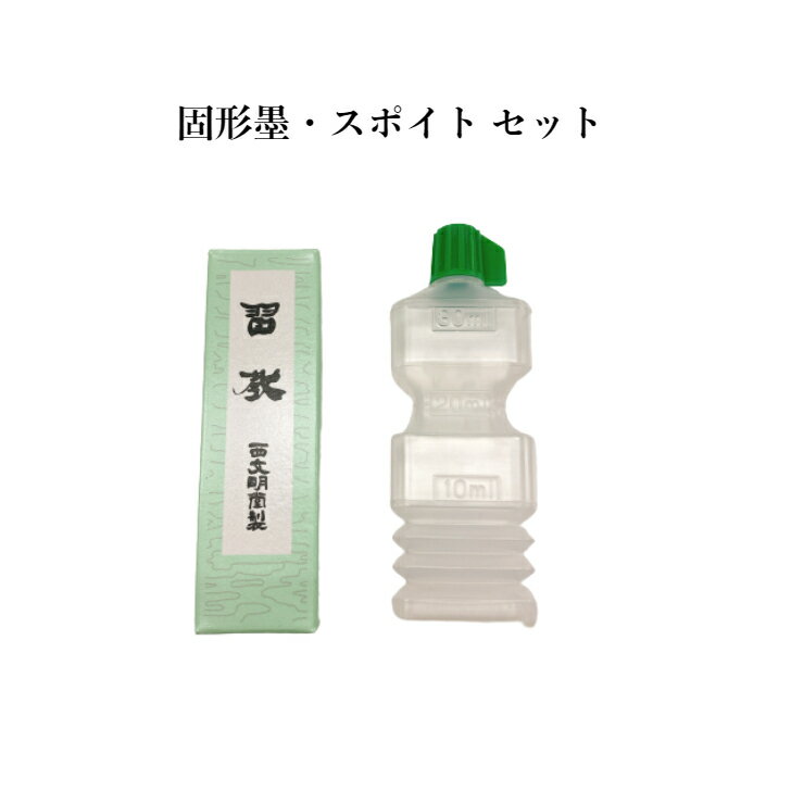 書道 墨 固形墨 スポイト 水差し 固形墨とスポイトセット 小学生 学童用 毛筆 書道セット 書道用品