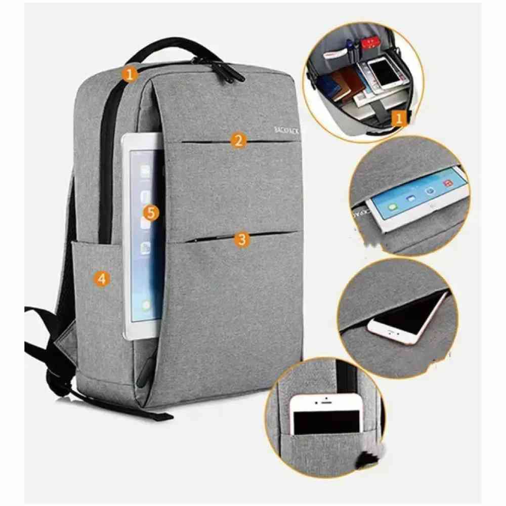 PCバッグ ノートパソコン 15.6インチ 対応 リュック メンズ レディース ビジネス 大容量 PC パソコン 防水 USBポート付き ポケット多い ビジネスリュック リュックサック A4 ノートパソコン PC収納 パソコン入る 多機能 収納多い ブラック/グレー 送料無料