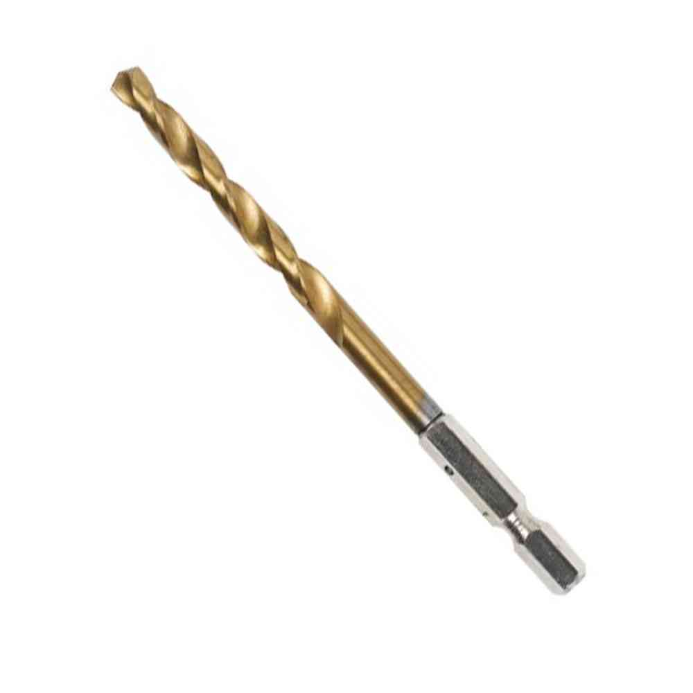 鉄工ドリルビット 3.0mm 5本セット 六角軸 鉄・木用 先端工具 チタンコーティング ...