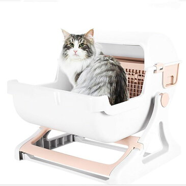【エントリーで全品ポイント5倍！】【納期注意！】 猫用半自動トイレ 簡単回収 キャットリッターボックス 送料無料 メーカー発送。納期1か月前後