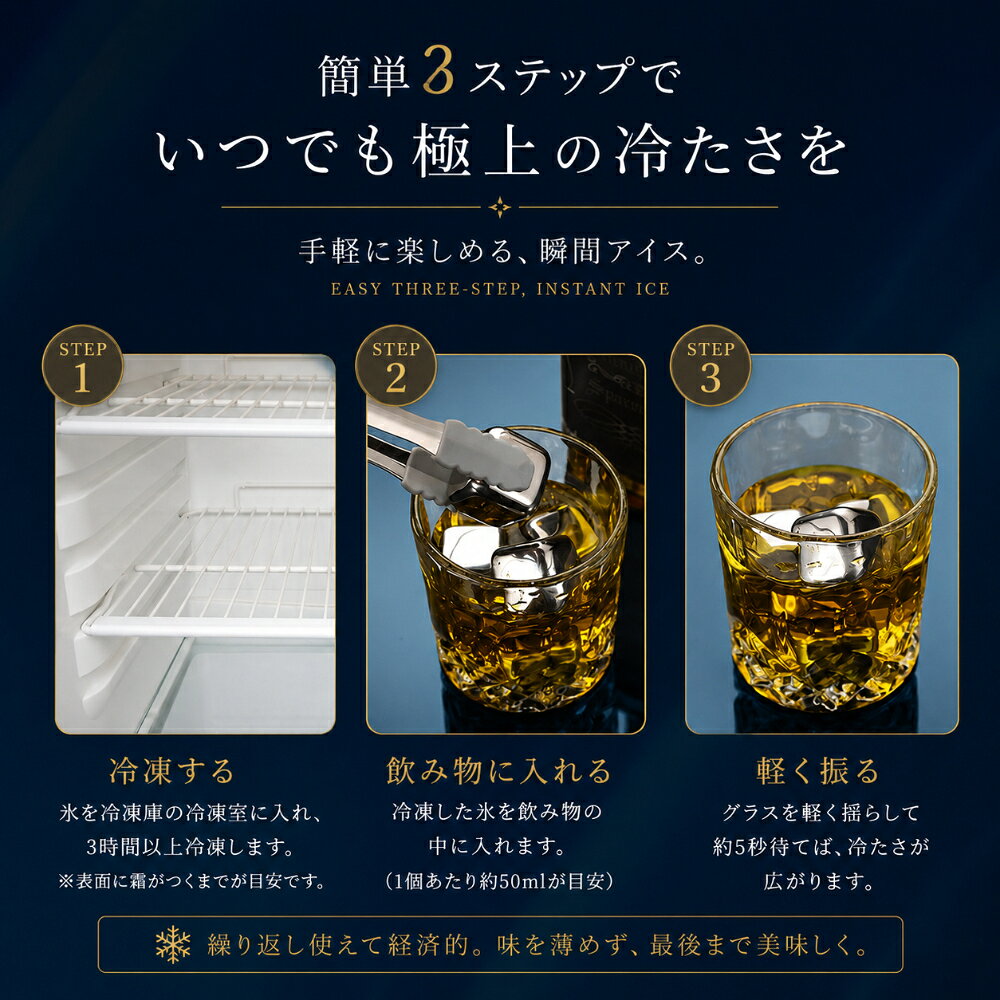 アイスキューブ ステンレス 氷 溶けない氷 ステンレス氷 ビール ワイン ウィスキー 父親 母親 誕生日 誕生日プレゼント プレゼント 男性 女性 父の日 母の日 敬老の日 結婚 記念日 お祝い 退職 還暦 お酒 おしゃれ 実用的 角氷 ブロック氷 1個 2個 3個 4個 5個 6個 12個 nishi-ryutu-10095207 消耗品と互換品のH・ディンガー サンプル画像2