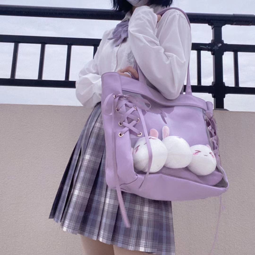 痛バッグ A4 ぬいショルダー ぬいトート トート バッグ ビニールトートバッグ 魅せトート 痛バ WEGO ぬい 痛 バッグ ぬいぐるみ ポーチ 送料無料