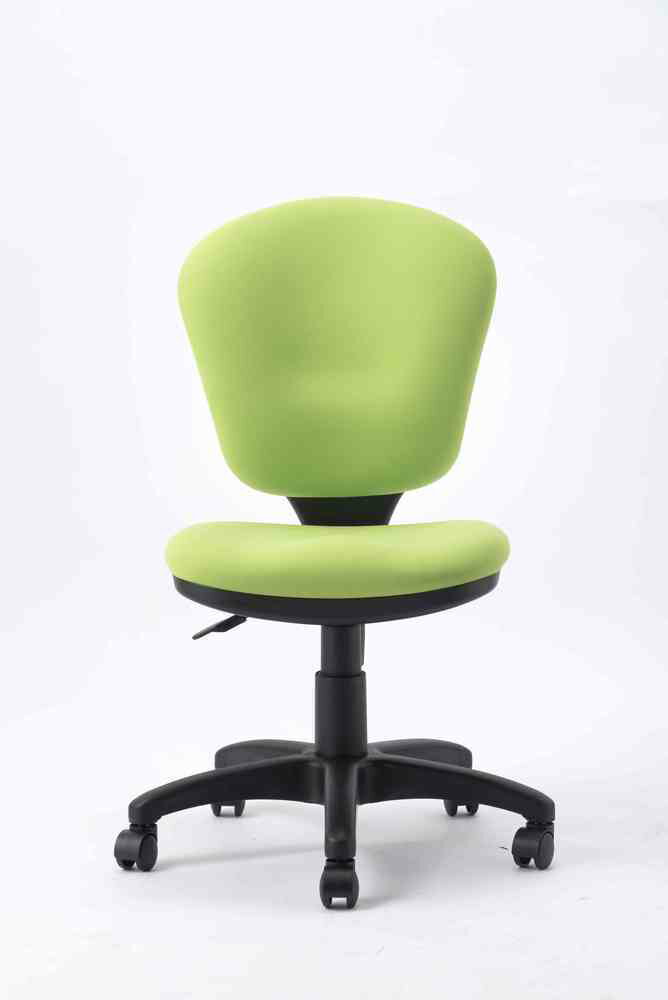 モールドウレタンスタンダードチェア オフィスチェア OAチェア 事務イス 社員用 ローバック ロータイプ 360度回転 コンパクト 布張り 送料無料 ライムグリーンライムグリーン (※北海道、沖縄・離島は発送不可) [3]