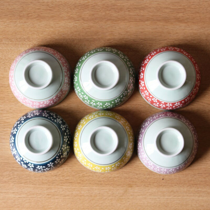 茶碗 和食器 桜柄 (11cm)【ライスボウル 女性 子ども 磁器 ご飯 シンプル カラバリ レンジOK 食洗器対応 アウトレット 訳あり 業務用 普段使い】