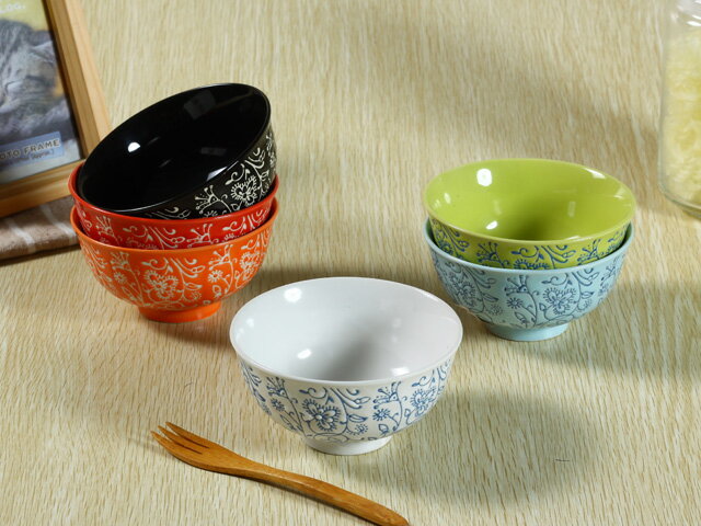 茶碗 おしゃれ 和食器 (11.5cm)【ライスボウル ご飯 大きい レンジOK まんぷく 子ども カラバリ 花柄 オリジナル アウトレット 訳あり 業務用】