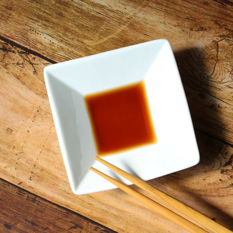 【人気商品期間限定50%割引】小皿 豆皿 白磁 おしゃれ (8.9cm スクエア)【タレ入れ 無地 ホワイト レンジOK 食洗機対応 シンプル 強化磁器 アウト...