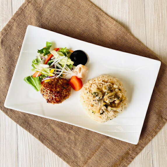 食器 おしゃれ 皿 ランチプレート カフェプレート 白磁 おしゃれ (30.5cm)【オードブル皿 盛り皿 大きい レンジOK 軽い レスタングル 強化磁器 ア...