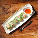 長皿 プレート 白磁 おしゃれ (34.6cm)【オードブル皿 さんま皿 カフェ レンジOK 大きい 強化磁器 アウトレット 訳あり 無地 シンプル 業務用 普...