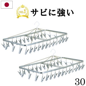 ★あす楽★ セット特価 日本製 ピンチハンガー 30ピンチ 2個セット 送料無料 ステンレス より軽い スチール製 洗濯ハンガー ピンチ 物干しハンガー 物干し アルミ 部屋干し 室内干し 洗濯用品 丈夫 長持ち 洗濯ばさみ スチールピンチ タオルハンガー 洗濯物干し タオル干し