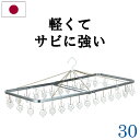 ピンチハンガー 日本製 30ピンチ 洗濯ハンガー ZMJ30SSP  （ ステンレス より軽い スチール製 ピンチ 物干しハンガー 物干し アルミ 部屋干し 室内干し 洗濯用品 丈夫 長持ち 洗濯ばさみ スチールピンチ グッズ ） Nishida(ニシダ)直販