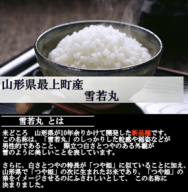 山形県産 雪若丸 令和7年産 白米 5kg