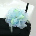 【送料無料】コサージュ・ブローチ・髪飾り(フォーマル/小物) :ベビーブルー/ 結婚式のお呼ばれに パーティー二次会 卒業 入学 謝恩会に