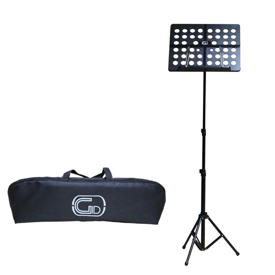 【送料無料】軽量折りたたみ式オーケストラ譜面台 ブラック GID Foldable Small Music Stand GL-05 （持ち運びケース…