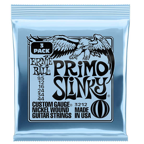 Electric Guitar Strings - ERNIE BALL プリモスリンキー 3パック 3212 エレキギター弦 エレキ弦 ゲージ09.5-44