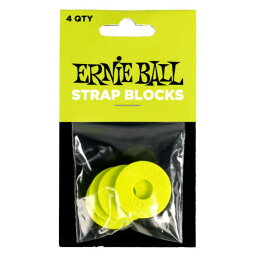 ERNIE BALL ストラップブロック 4パック P05622 グリーン　ギターストラップを簡単にロック！