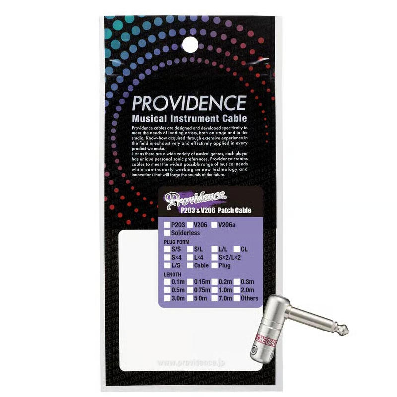 Providence NP-24L V206用 ソルダーレスプラグ L型 単品 1個 プロビデンス パッチケーブル 自作 プラグのみ（径4mmケーブル専用）