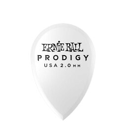 ERNIE BALL ピック6枚パック PRPDIGY 白 ティアドロップ型2.0mm　EB9336　送料無料 郵便