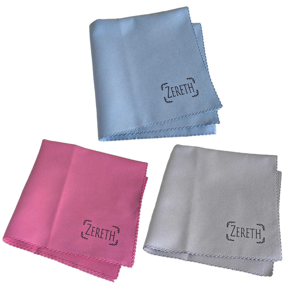 zereth マイクロファイバー クロス 3色 30cm X 30cm 楽器だけでなく多用途 (ギター・管楽器・眼鏡拭き・OA機器)優しいマイクロファイバークロス