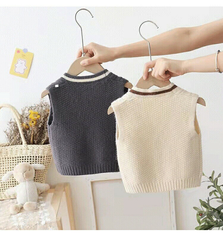 子供 ニットベスト セーター 女の子 男の子 キッズ 春秋冬 アウター こども服 フォ...