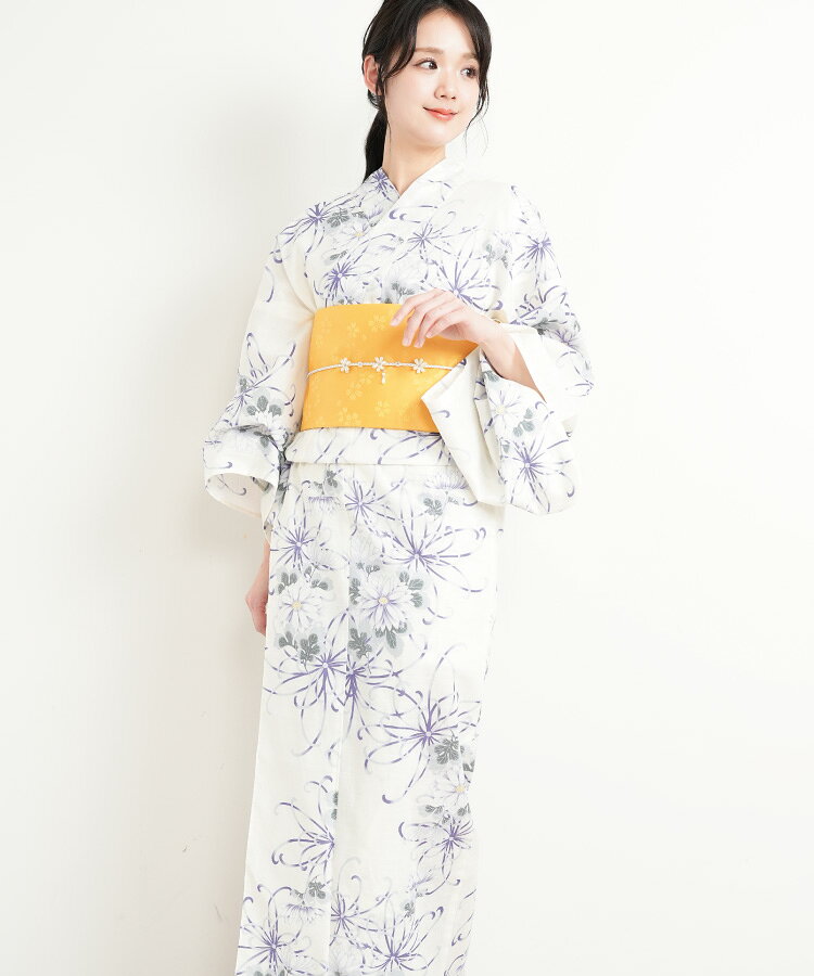 楽天市場】浴衣 紫（柄菊）の通販