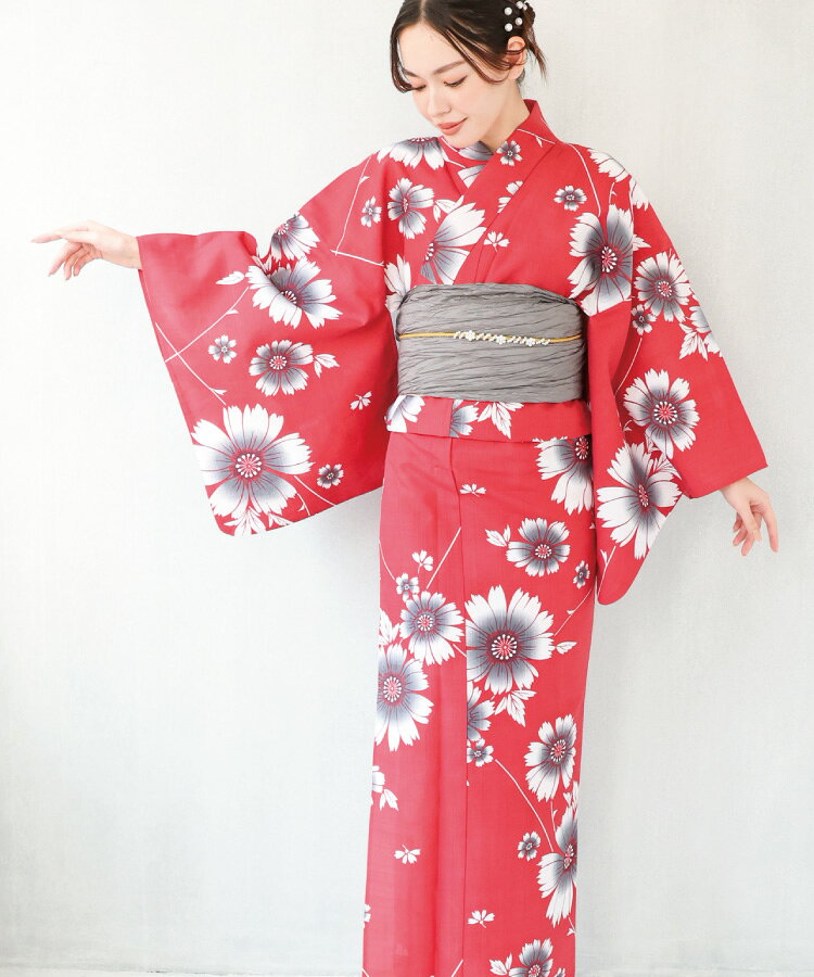 楽天市場】浴衣 セット 作り帯（カラーレッド）（和服｜レディース