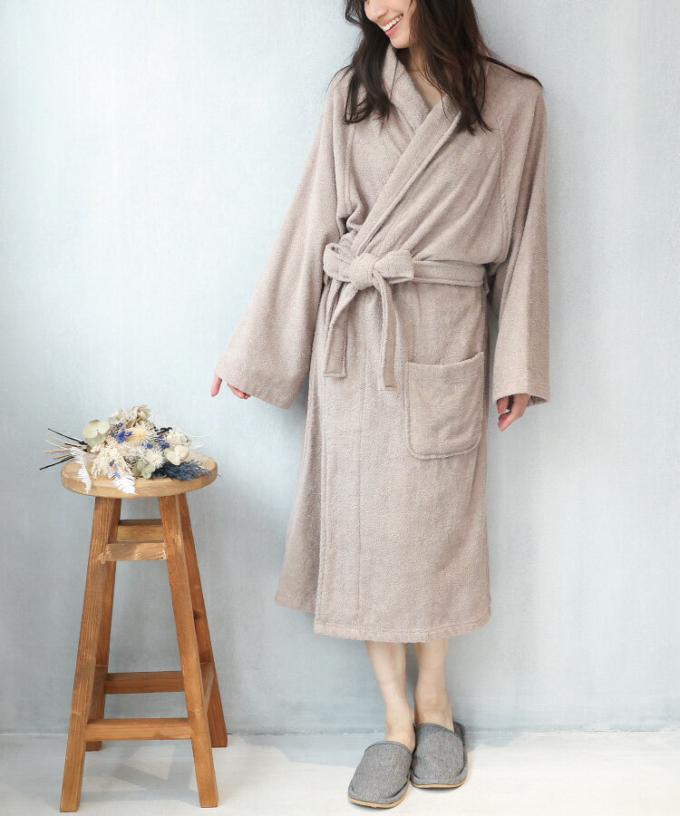 楽天市場】バスローブ レディース（カラーブラウン）（ナイトウェア