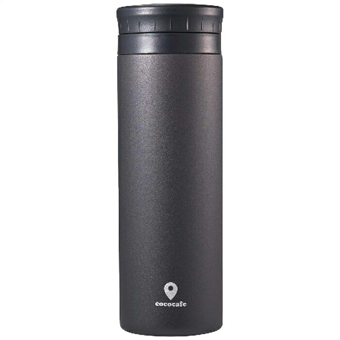 1個から注文可　パウダーコート ココカフェ真空二重マグ500ml チャコール CC-50Cノベルティグッズ 販促..