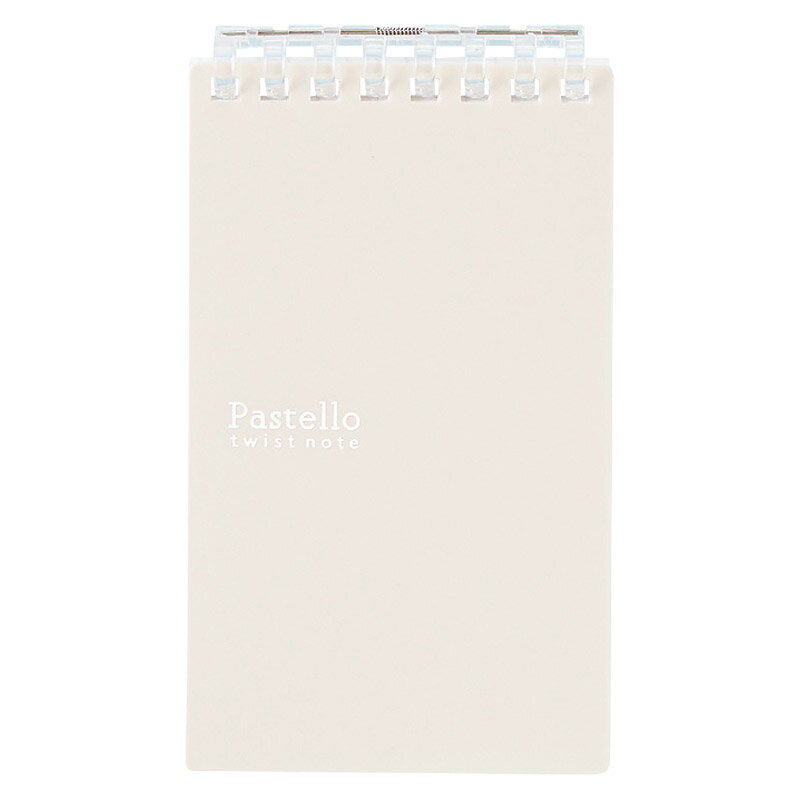 LIHIT LAB. Pastello ツイストノート（メモサイズ）(ベージュ) N1961-16 　ノベルティグッズ 販促品 景品 粗品