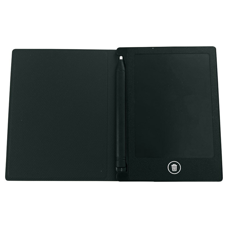 1個から注文可 カバー付電子メモパッド 4.4インチ PL-199BK ノベルティグッズ 販促品 ノベルティ 景品 粗品