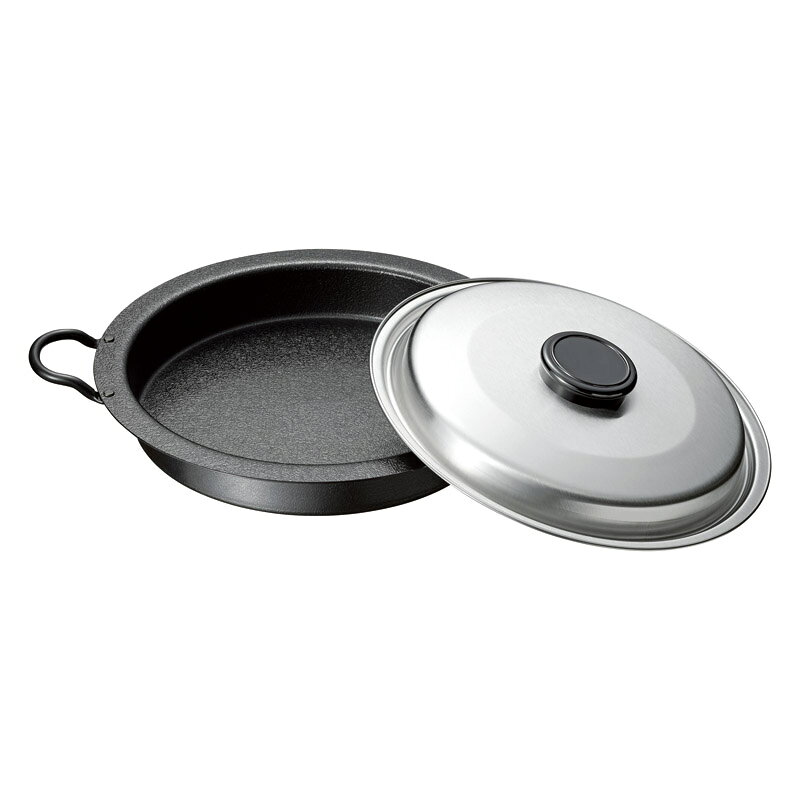 Rakuten - 1個から注文可 燕三 IH対応鉄焼肉・餃子鍋26cm（蓋付） EM-077 ノベルティグッズ 販促品 ノベルティ 景品 粗品
