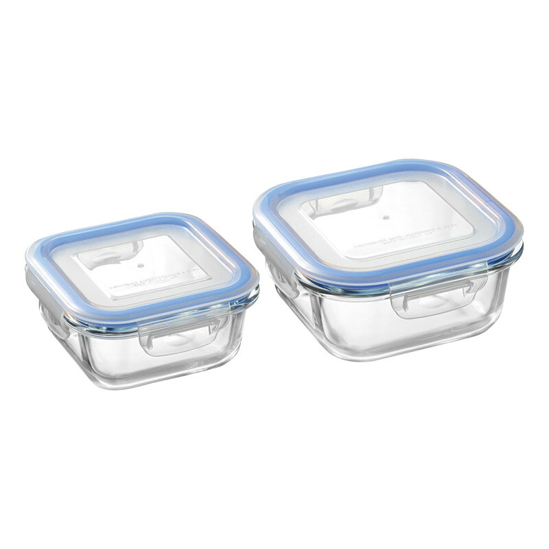Rakuten - 1個から注文可 レッシュ 耐熱ガラス容器2点セット ME-7395 ノベルティグッズ 販促品 ノベルティ 景品 粗品