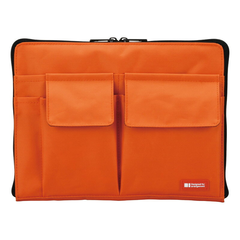 Rakuten - 1個から注文可 LIHIT LAB. バッグインバッグ A5 橙 A7553-4 ノベルティグッズ 販促品 ノベルティ 景品 粗品