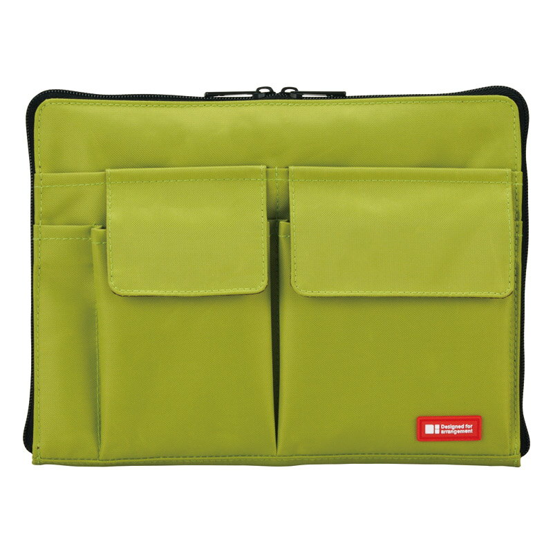 Rakuten - 1個から注文可 LIHIT LAB. バッグインバッグ A5 黄緑 A7553-6 ノベルティグッズ 販促品 ノベルティ 景品 粗品