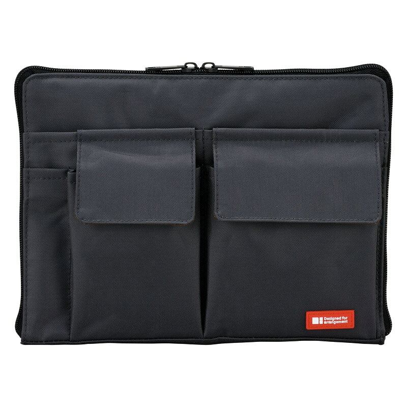 Rakuten - 1個から注文可 LIHIT LAB. バッグインバッグ A5 黒 A7553-24 ノベルティグッズ 販促品 ノベルティ 景品 粗品