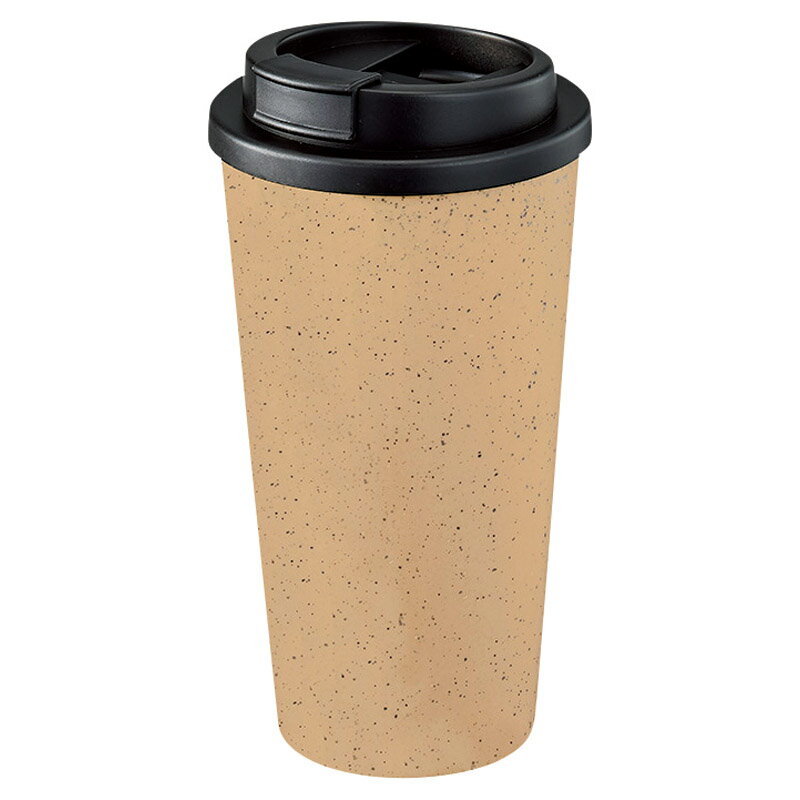 Rakuten - 1個から注文可 ダブルウォールタンブラー550ml（コーヒー配合タイプ） ベージュ TS-1773-028 ノベルティグッズ 販促品 ノベルティ 景品 粗品