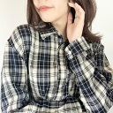 【在庫一掃 800円クーポン付】 シャツワンピース ONE SIZE 緑 チェック柄 シャツ風 ロングシャツ ロング丈 シャツワンピ レディース 長袖 きれい ...